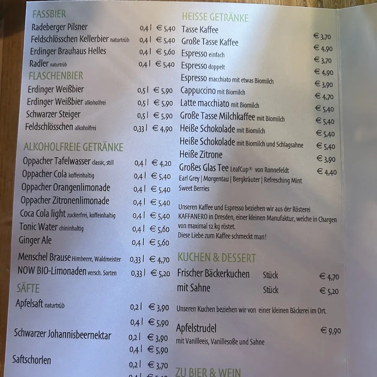 Speisekarte photo 9