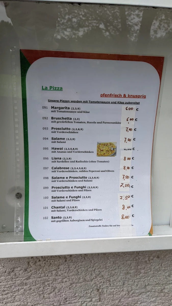 Speisekarte, Trattoria/Pizzeria SantAngela