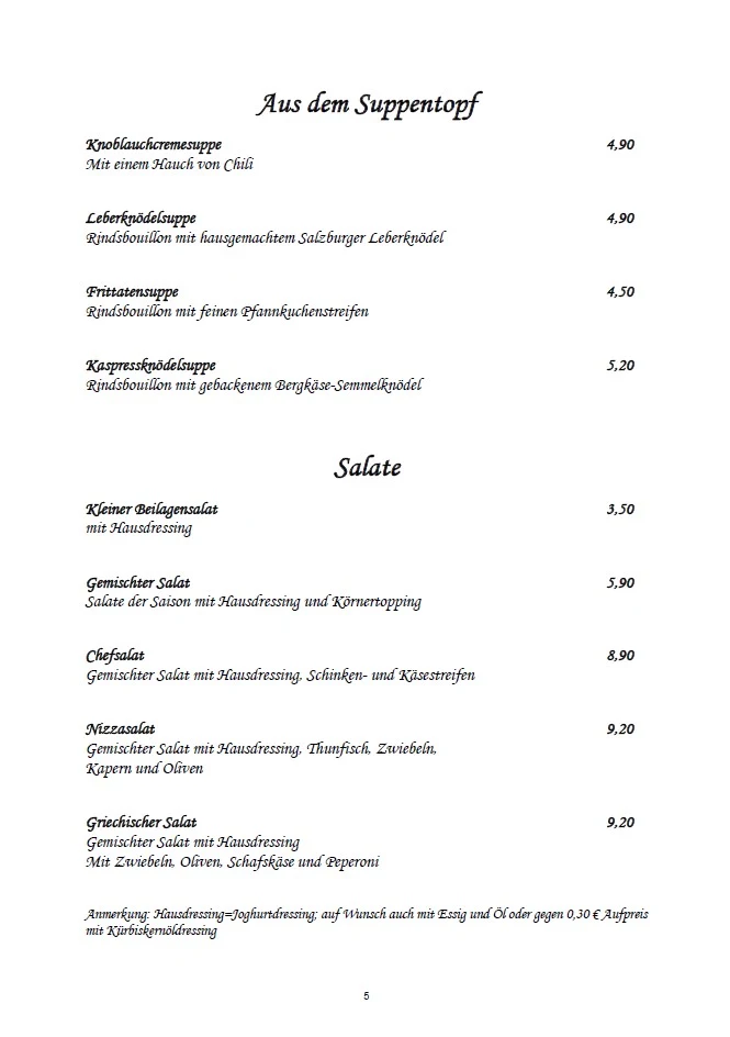 Speisekarte photo 6