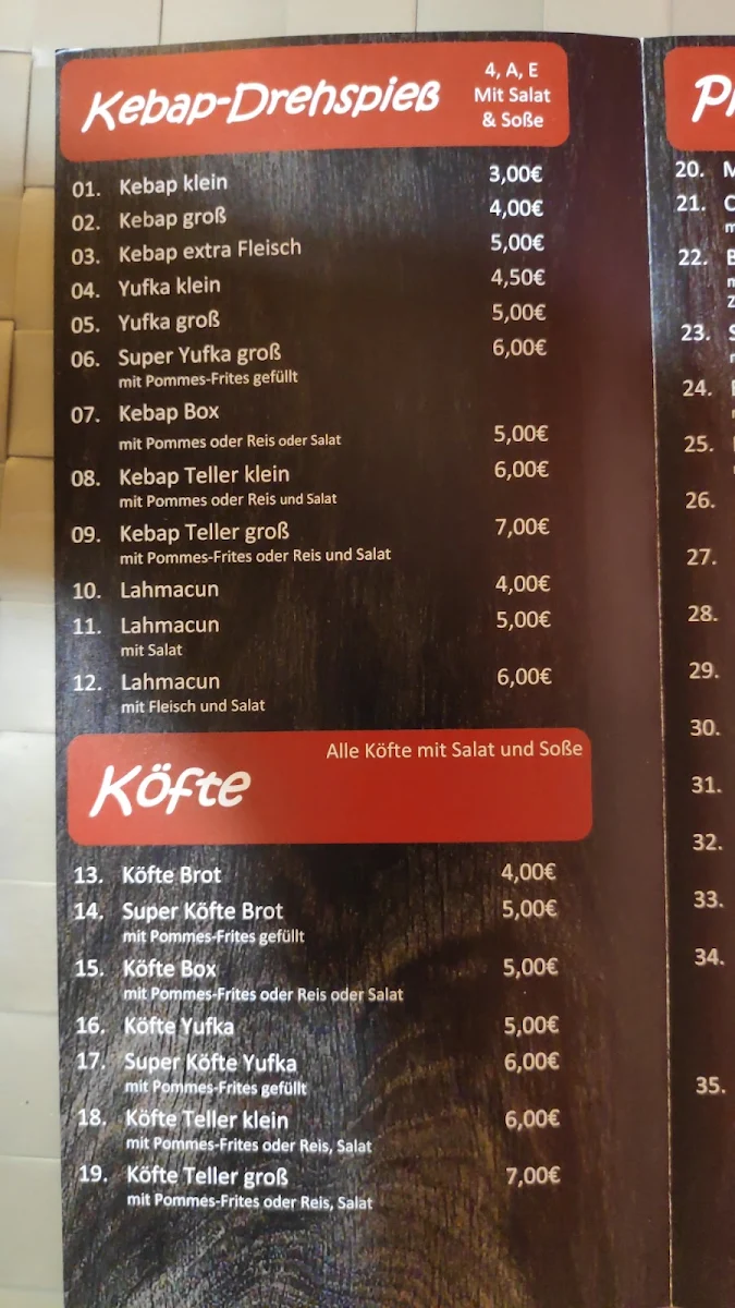 Speisekarte photo 3