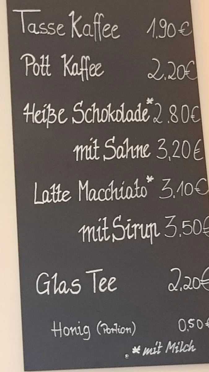 Speisekarte, Waldcafé - Oberlinhaus Rehaklinik