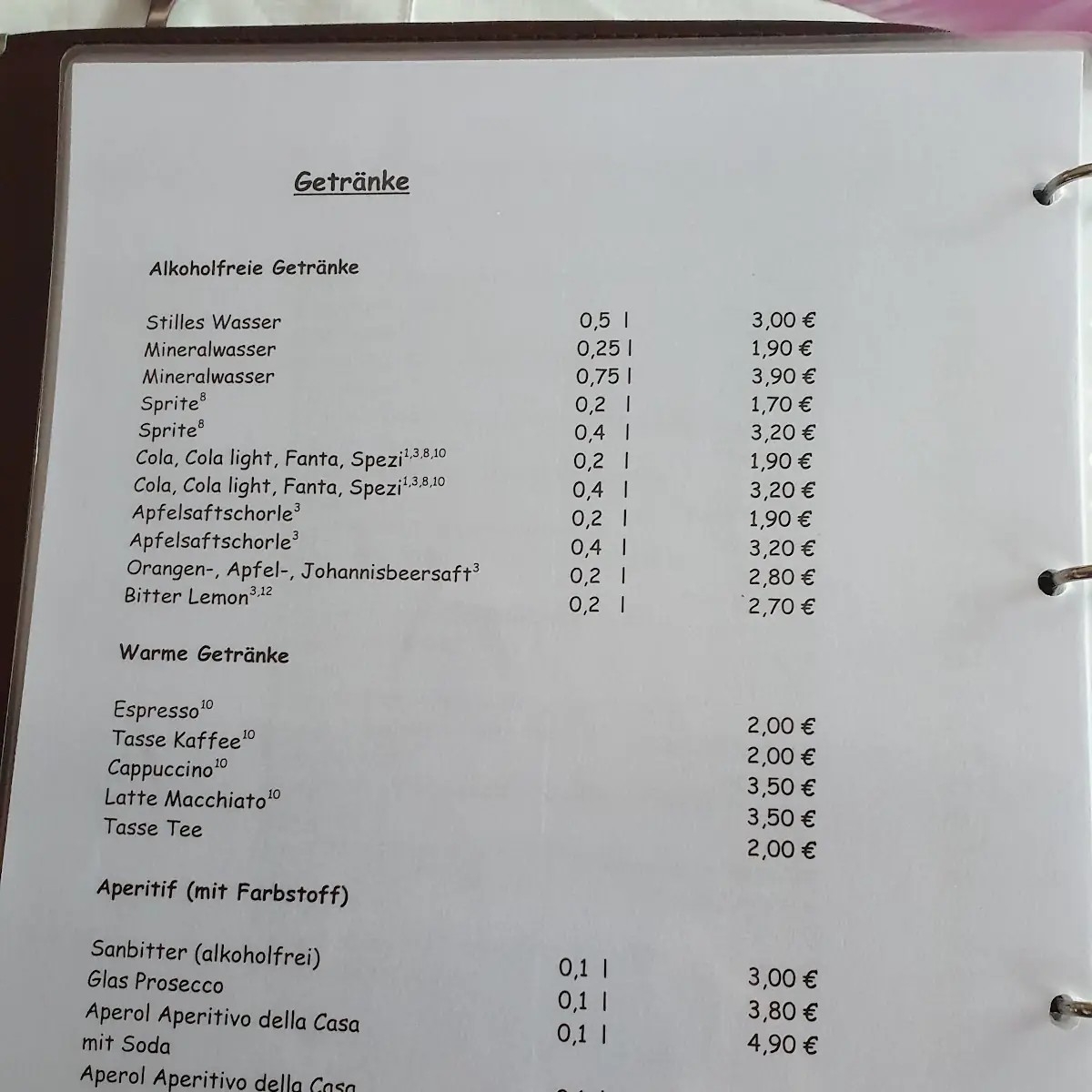 Speisekarte photo 1