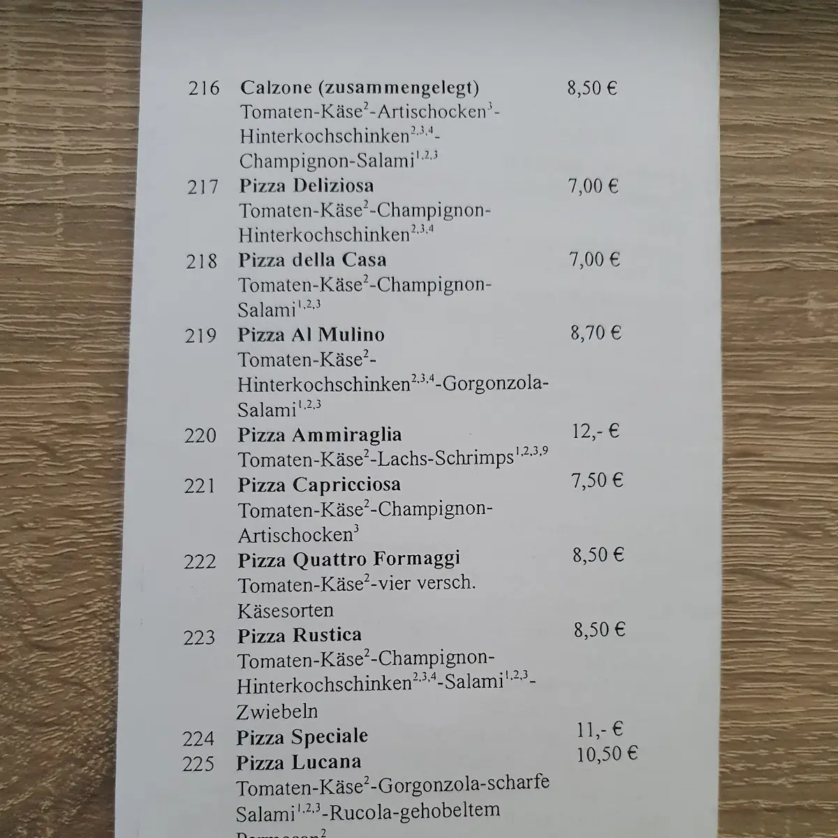 Speisekarte photo 2