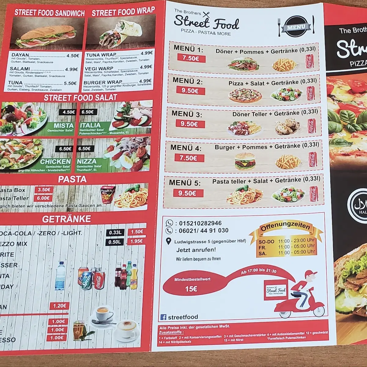 Speisekarte, The Brothers Street Food