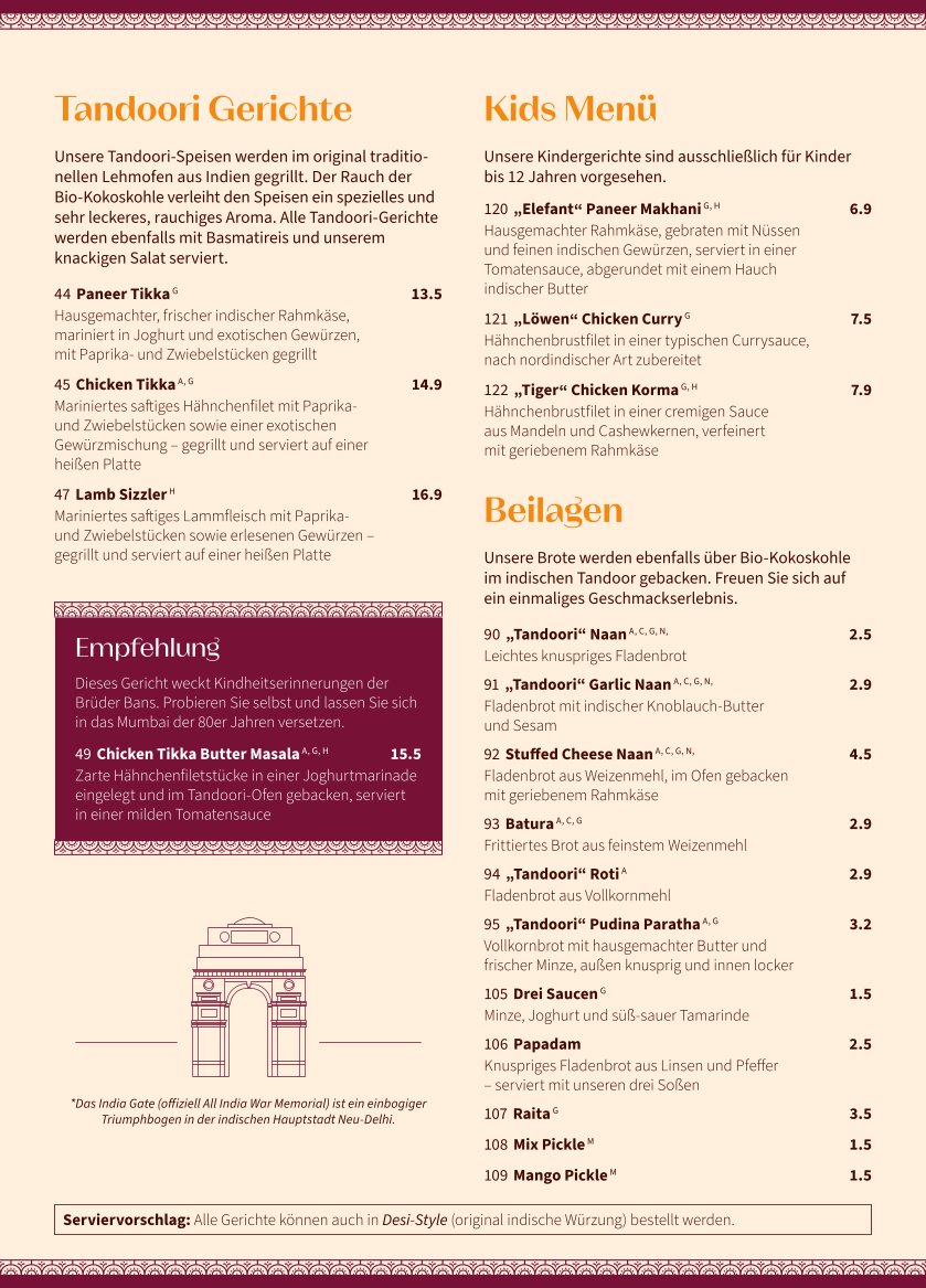 Speisekarte photo 1