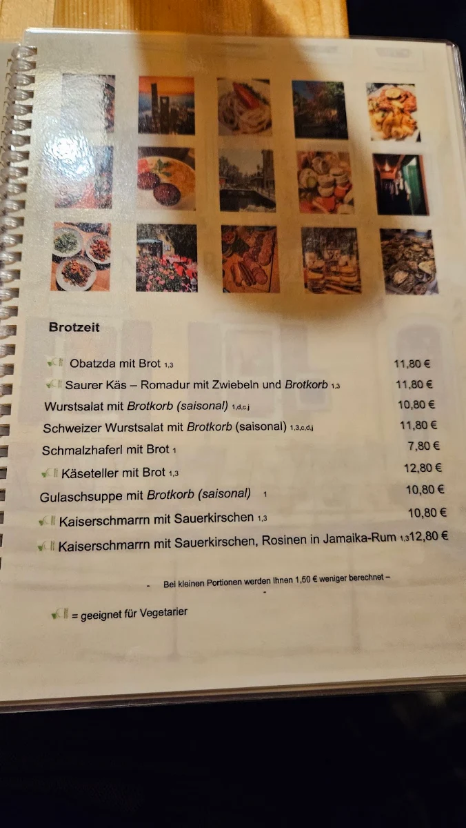 Speisekarte, Weinstube zur Eiche