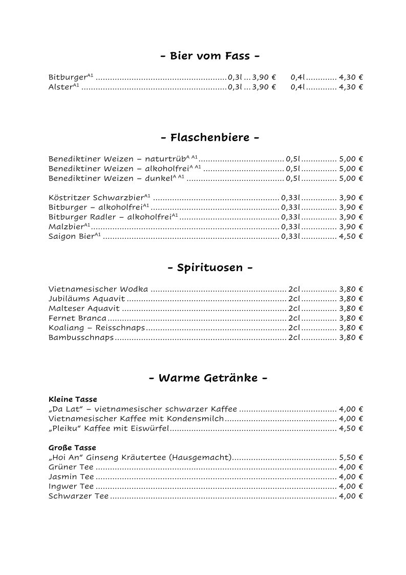 Speisekarte photo 2