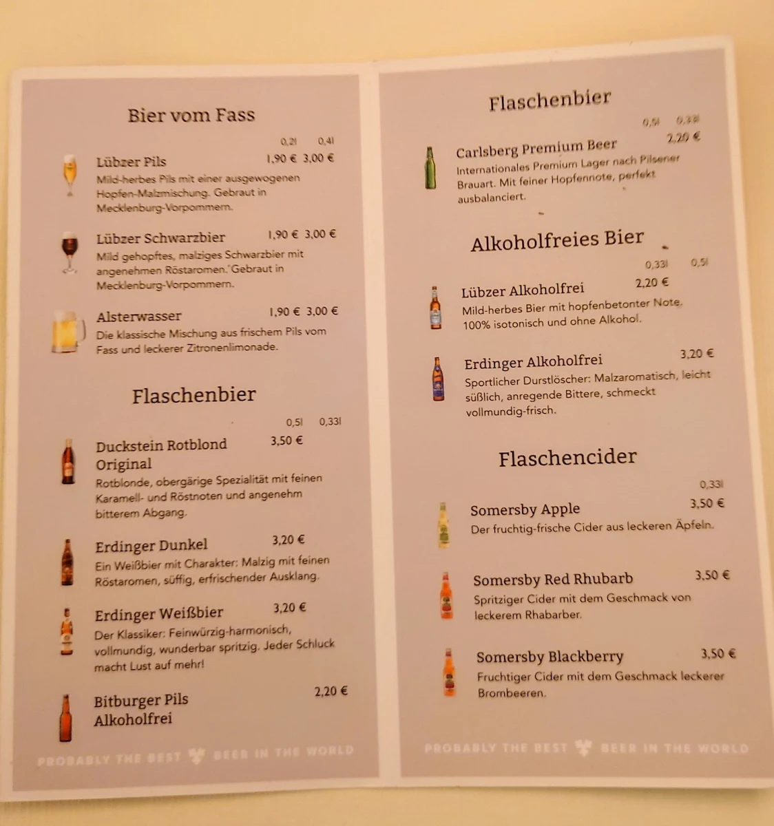 Speisekarte, Restaurant Hungaria - Bela Czutor