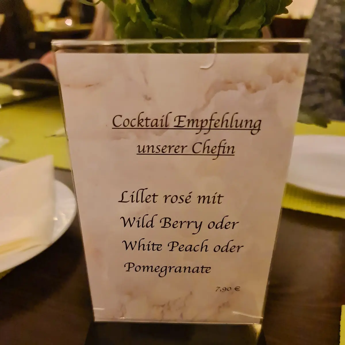 Speisekarte, Restaurant Humpl - Sarah Humpl