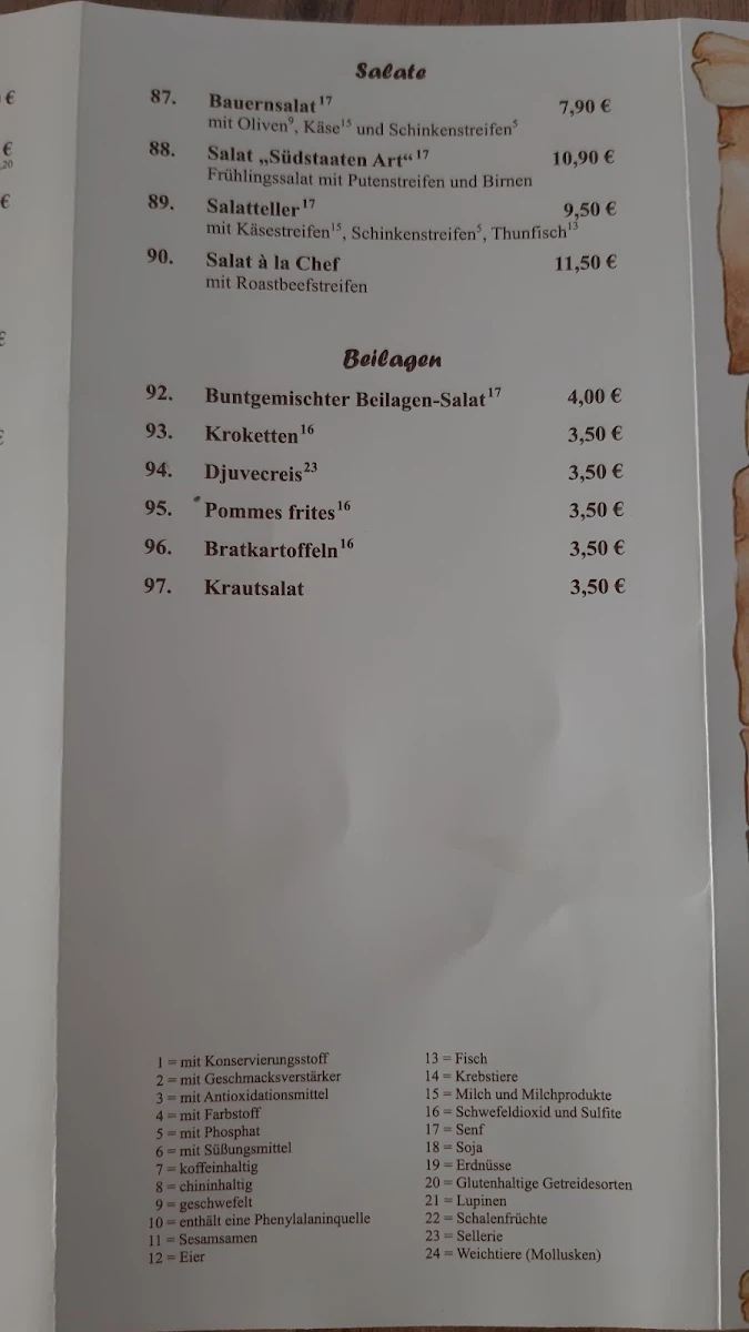 Speisekarte photo 2