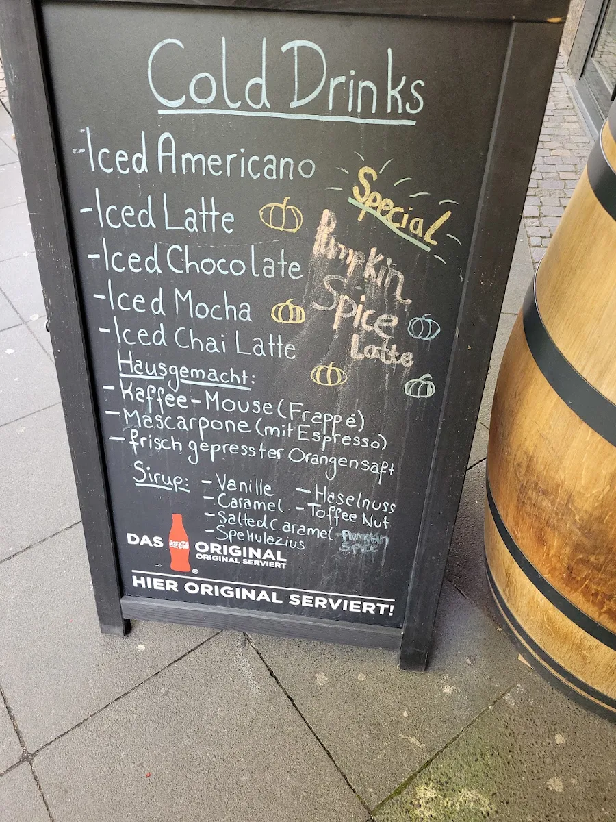 Speisekarte, Café Il Barista Pfeilstraße