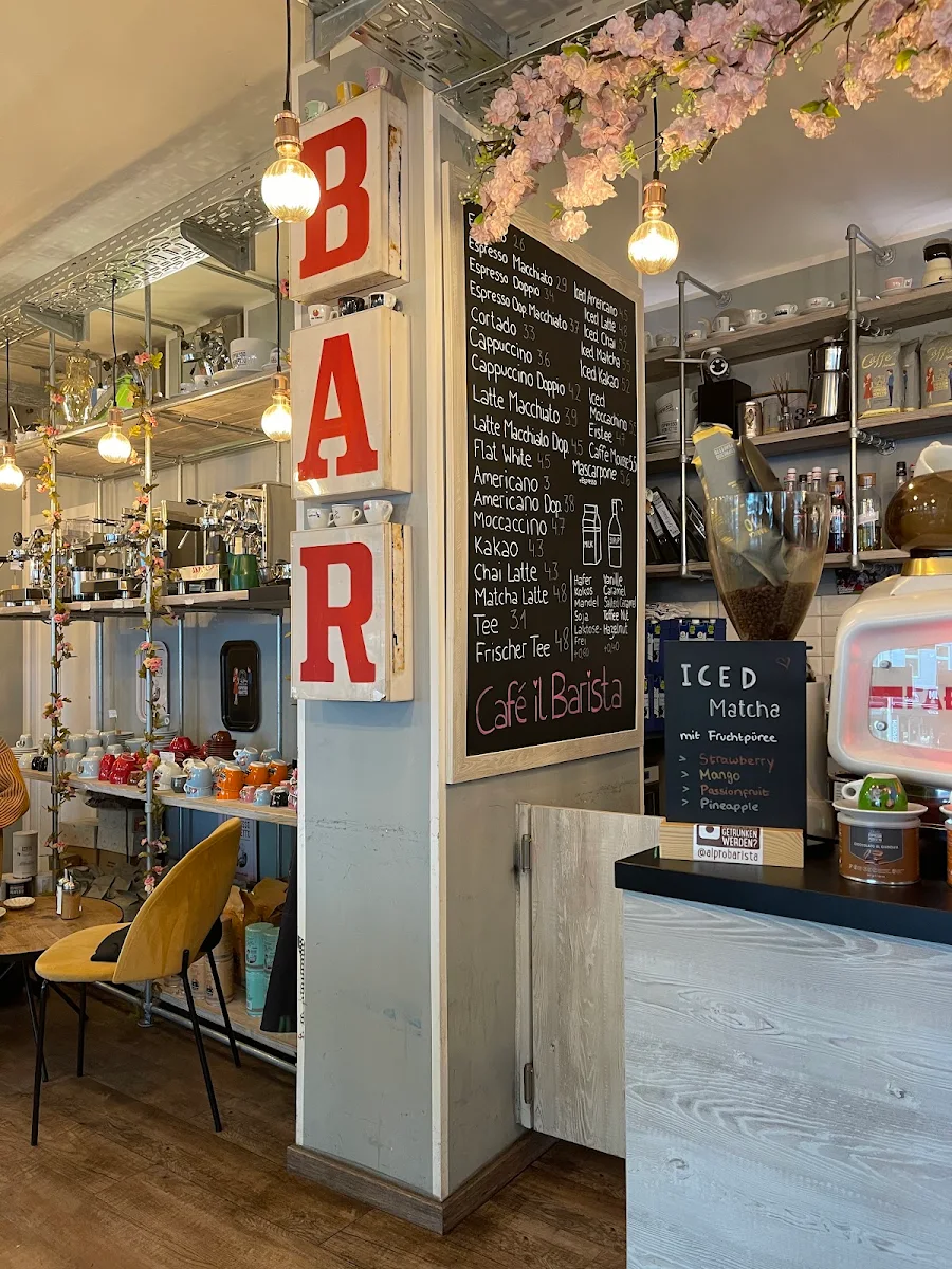 Speisekarte, Café Il Barista Pfeilstraße