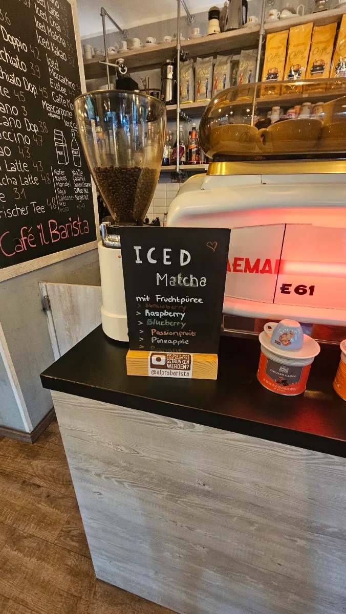 Speisekarte, Café Il Barista Pfeilstraße