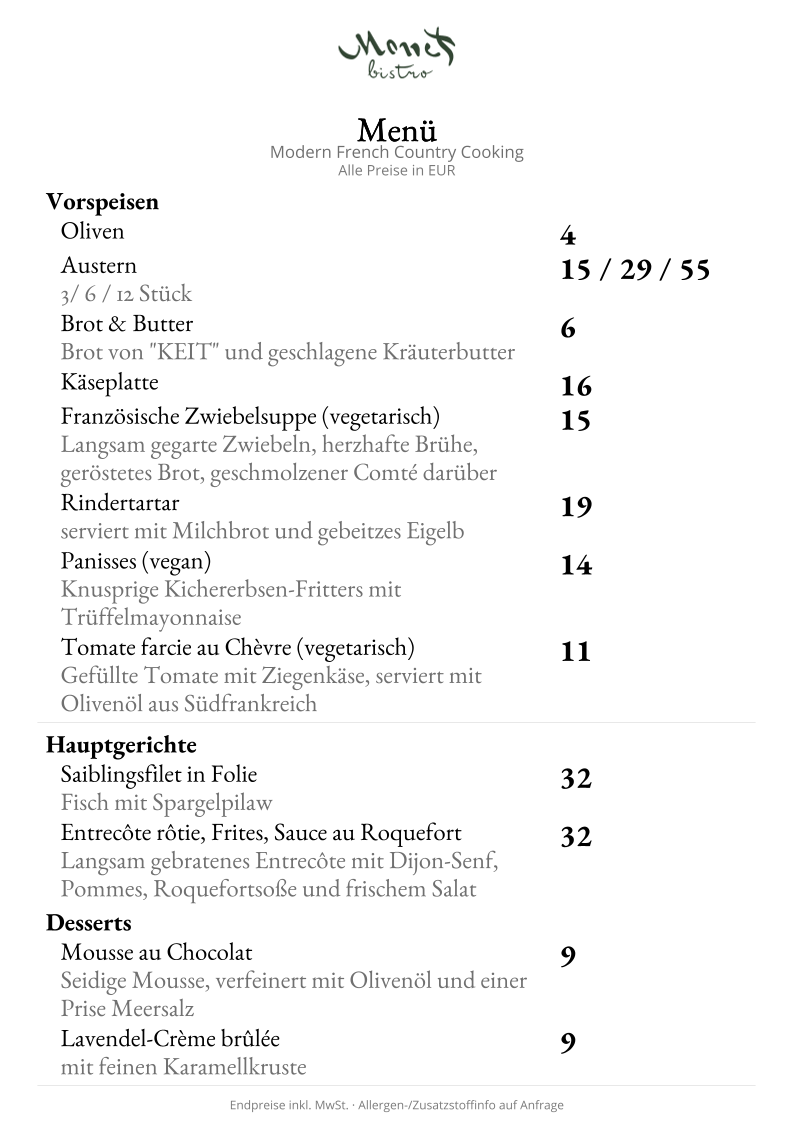Speisekarte photo 1