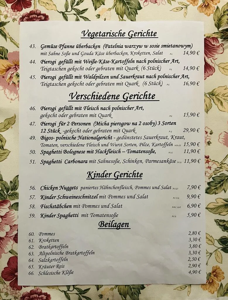 Speisekarte photo 1