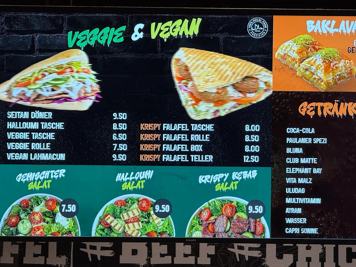 Speisekarte, Krispy Kebab