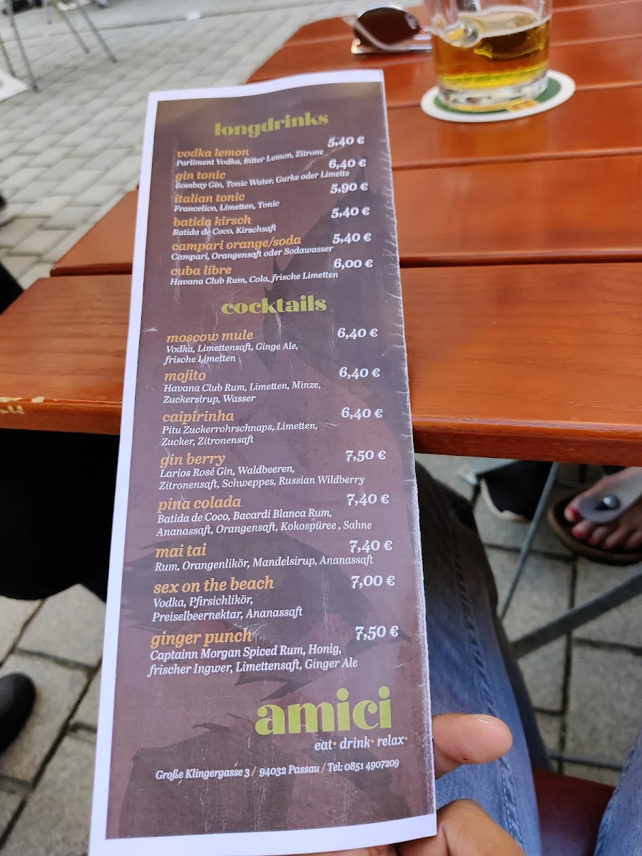 Speisekarte, Amici Premium Food Delivery