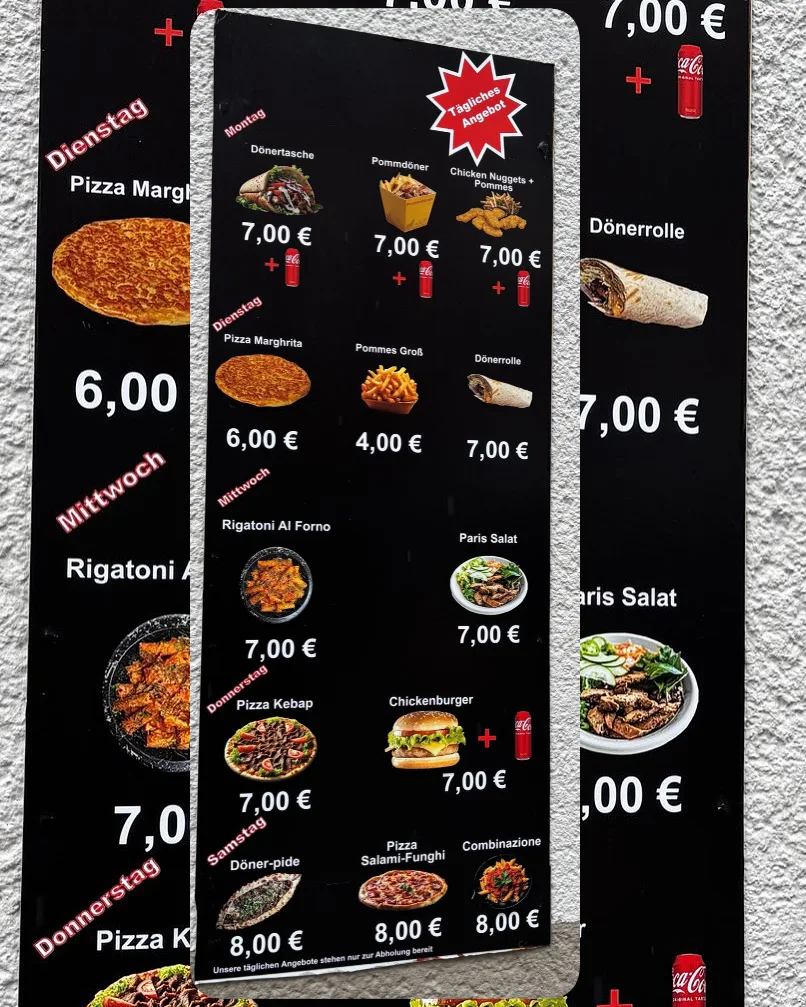 Speisekarte, Classic Kebap & Pizza Haus