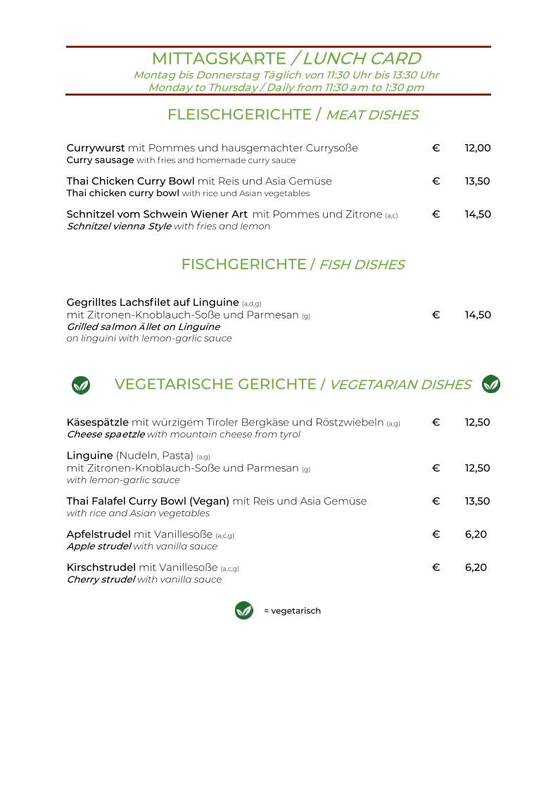 Speisekarte photo 2