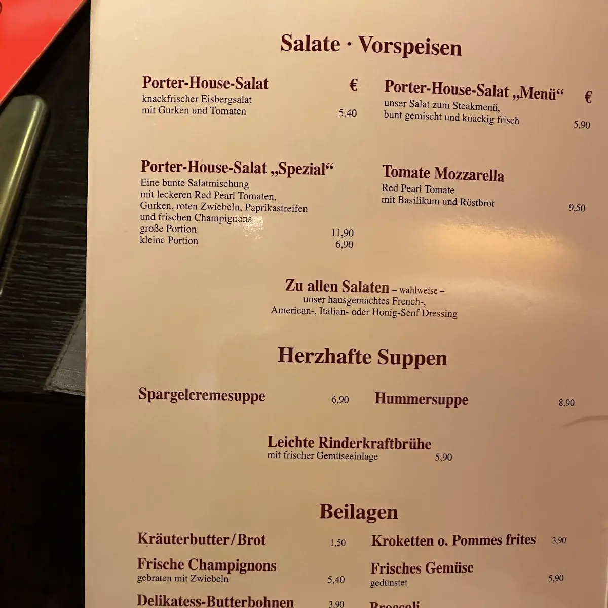 Speisekarte photo 5