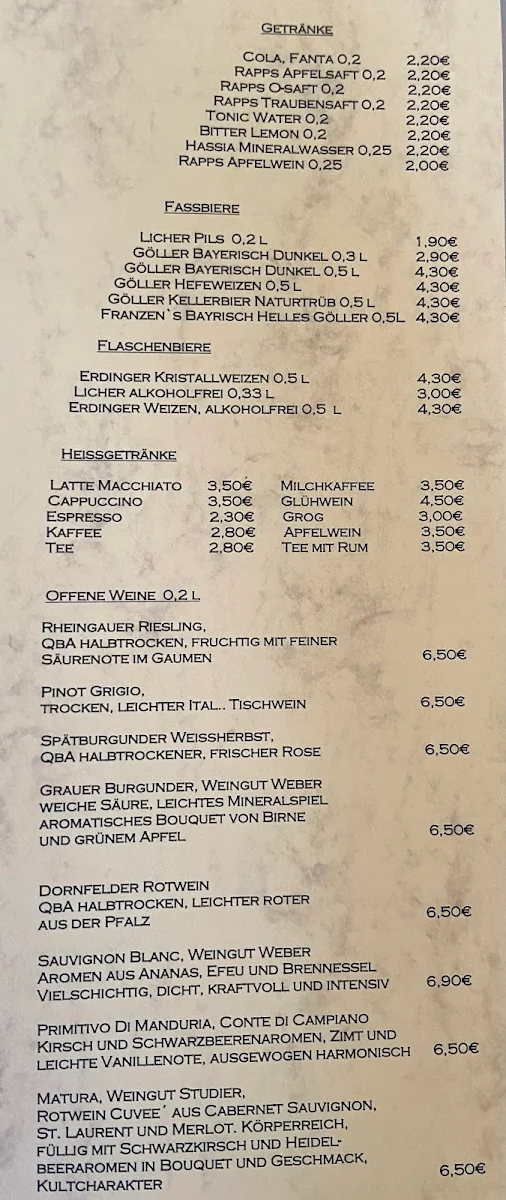 Speisekarte photo 2