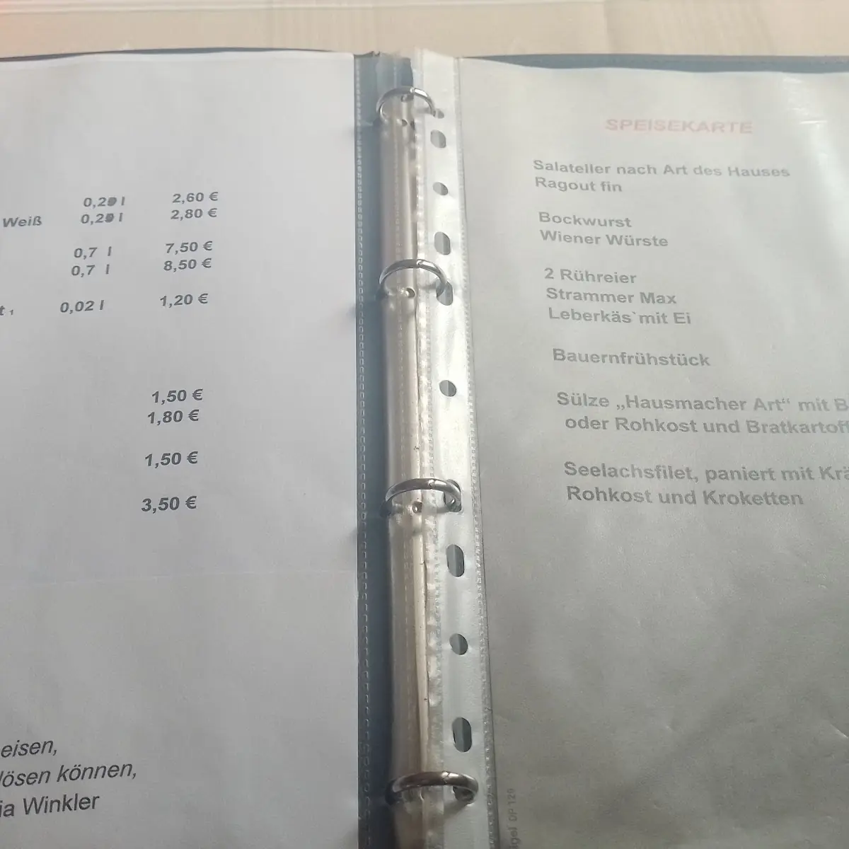 Speisekarte photo 5