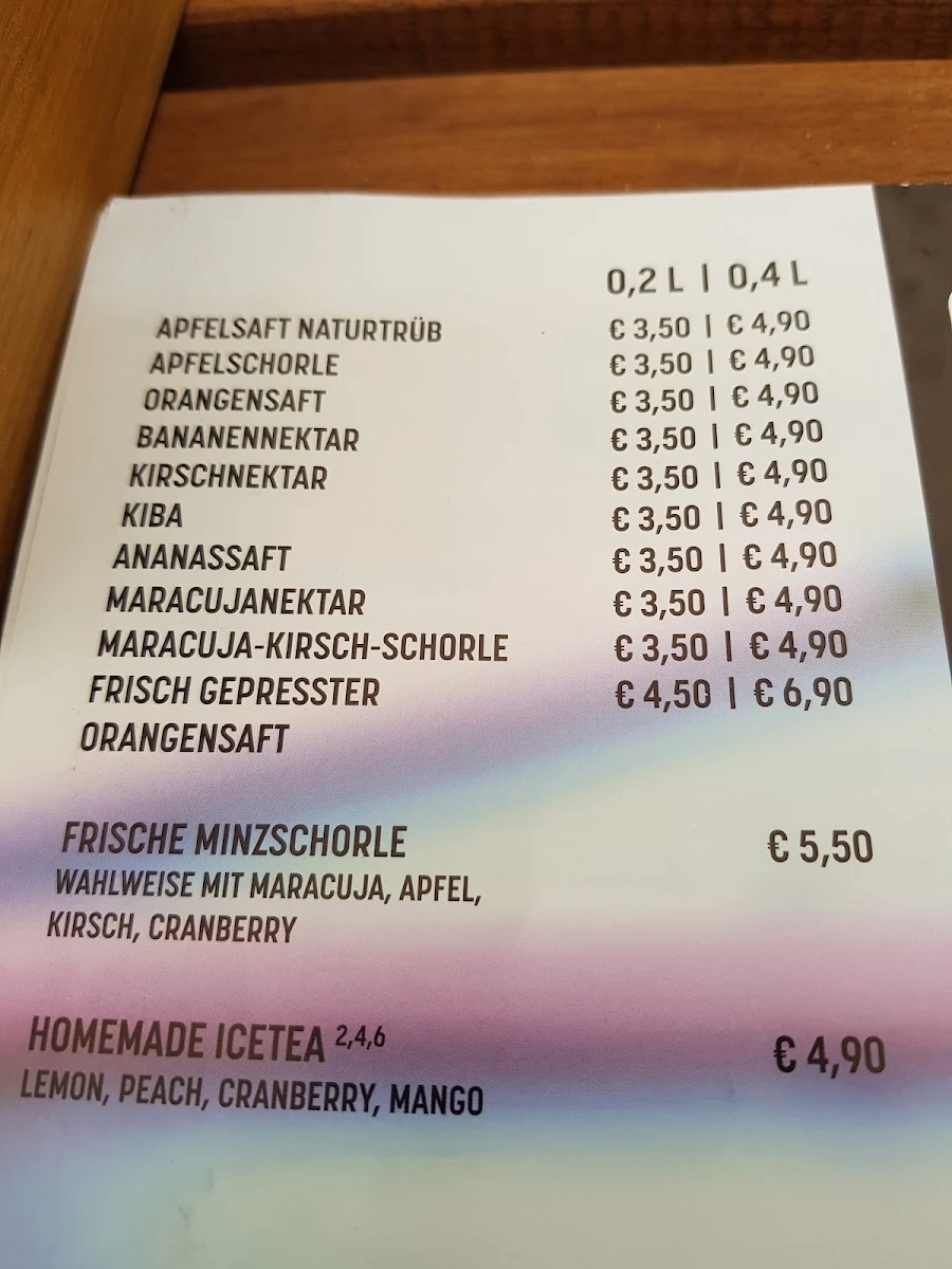 Speisekarte, Cafe Extrablatt Frankfurt Eschenheimer Tor