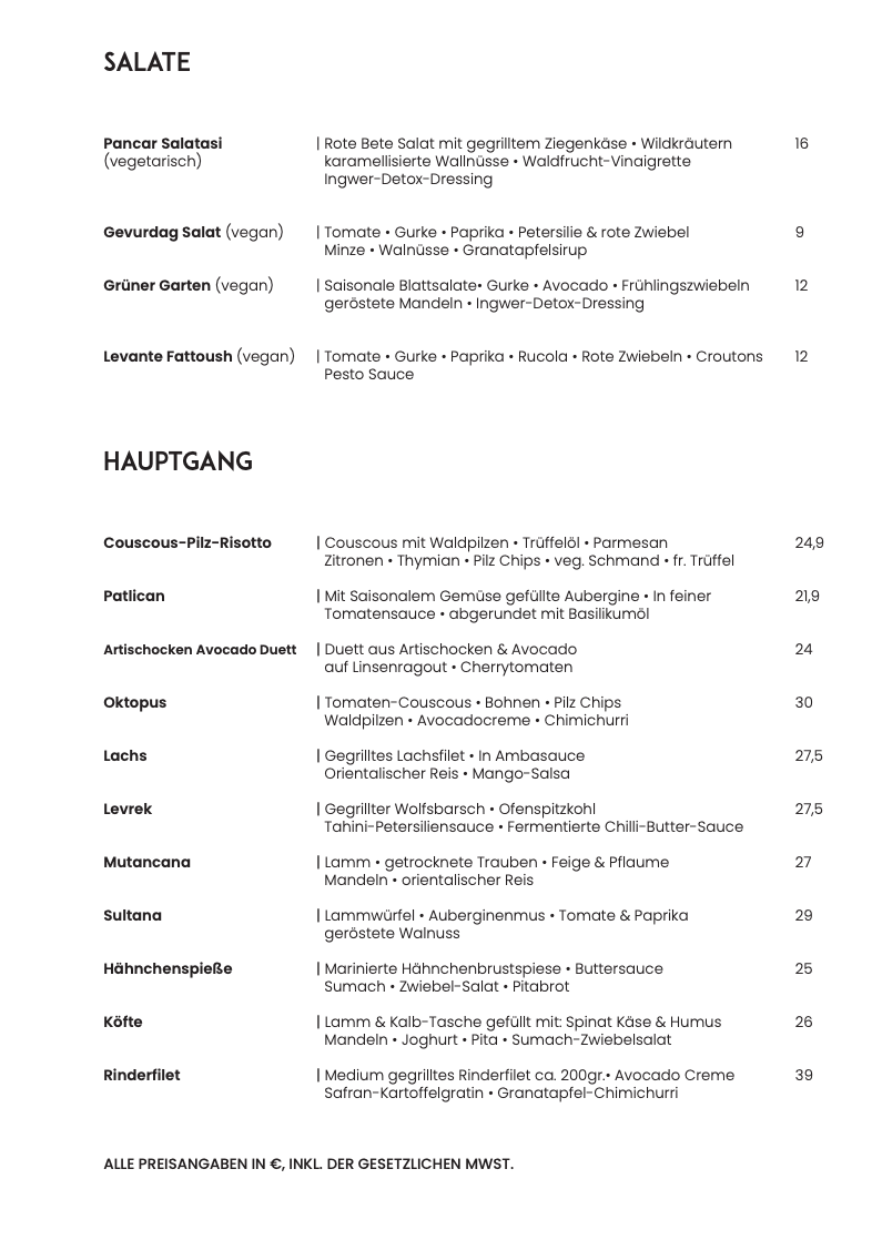 Speisekarte photo 1