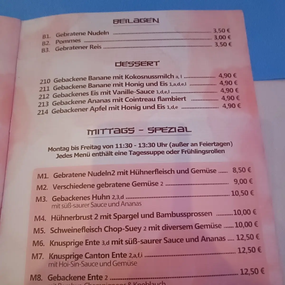 Speisekarte photo 2