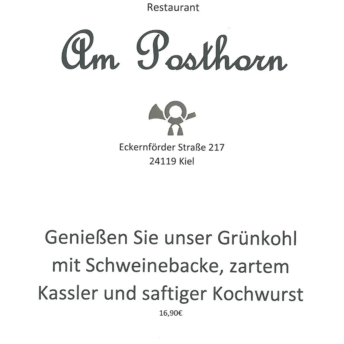 Speisekarte, Am Posthorn