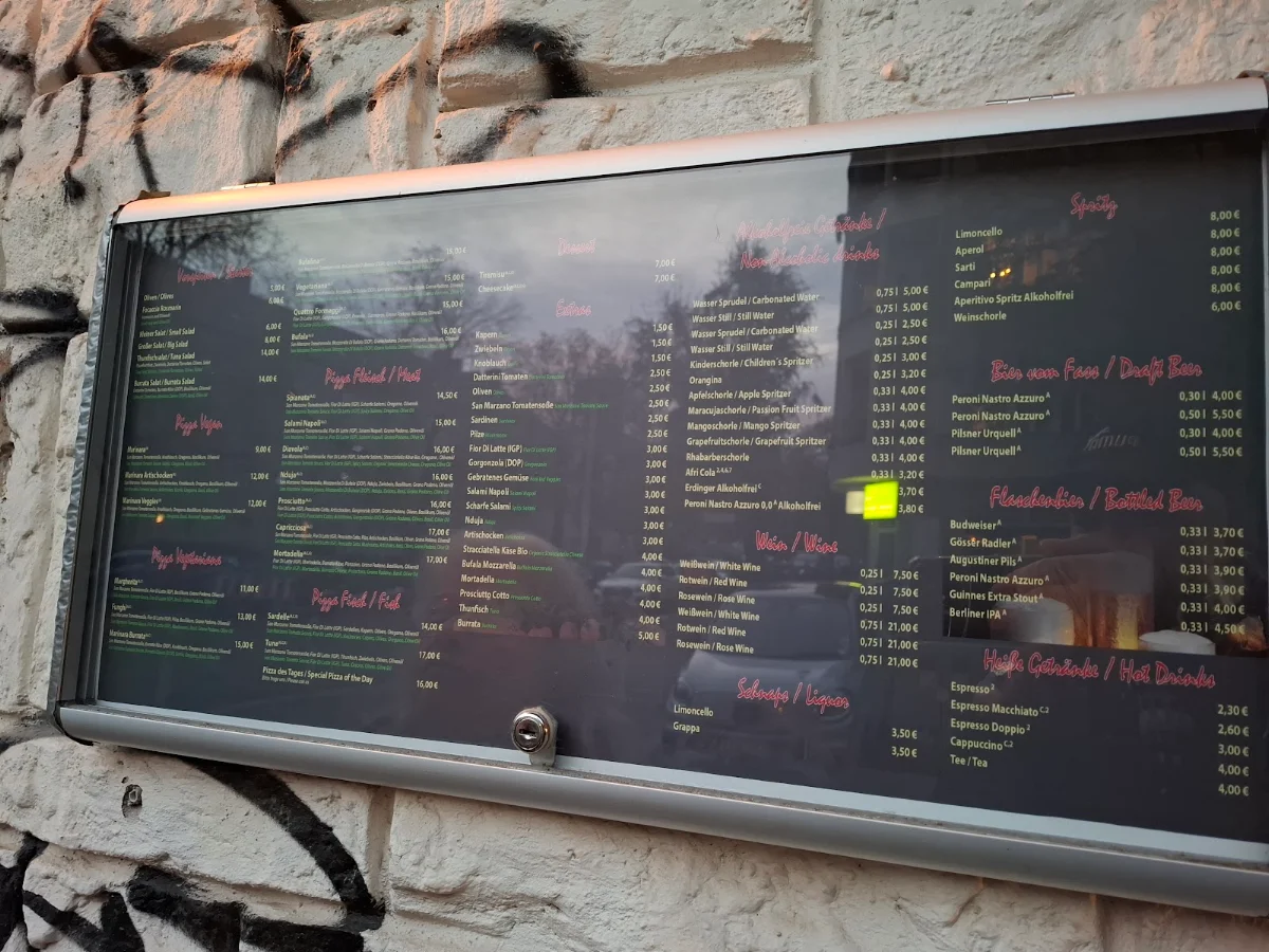 Speisekarte, Denis Pizza Place