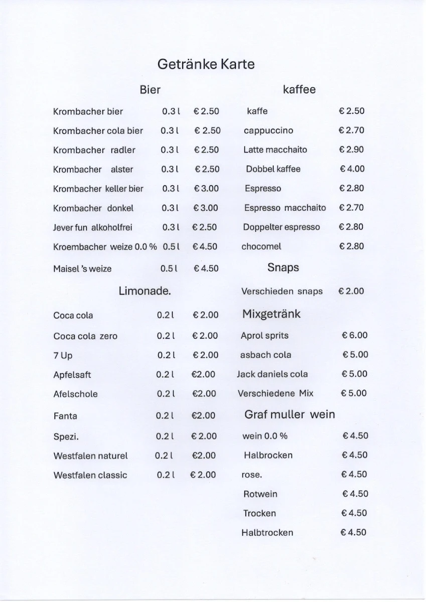 Speisekarte photo 1