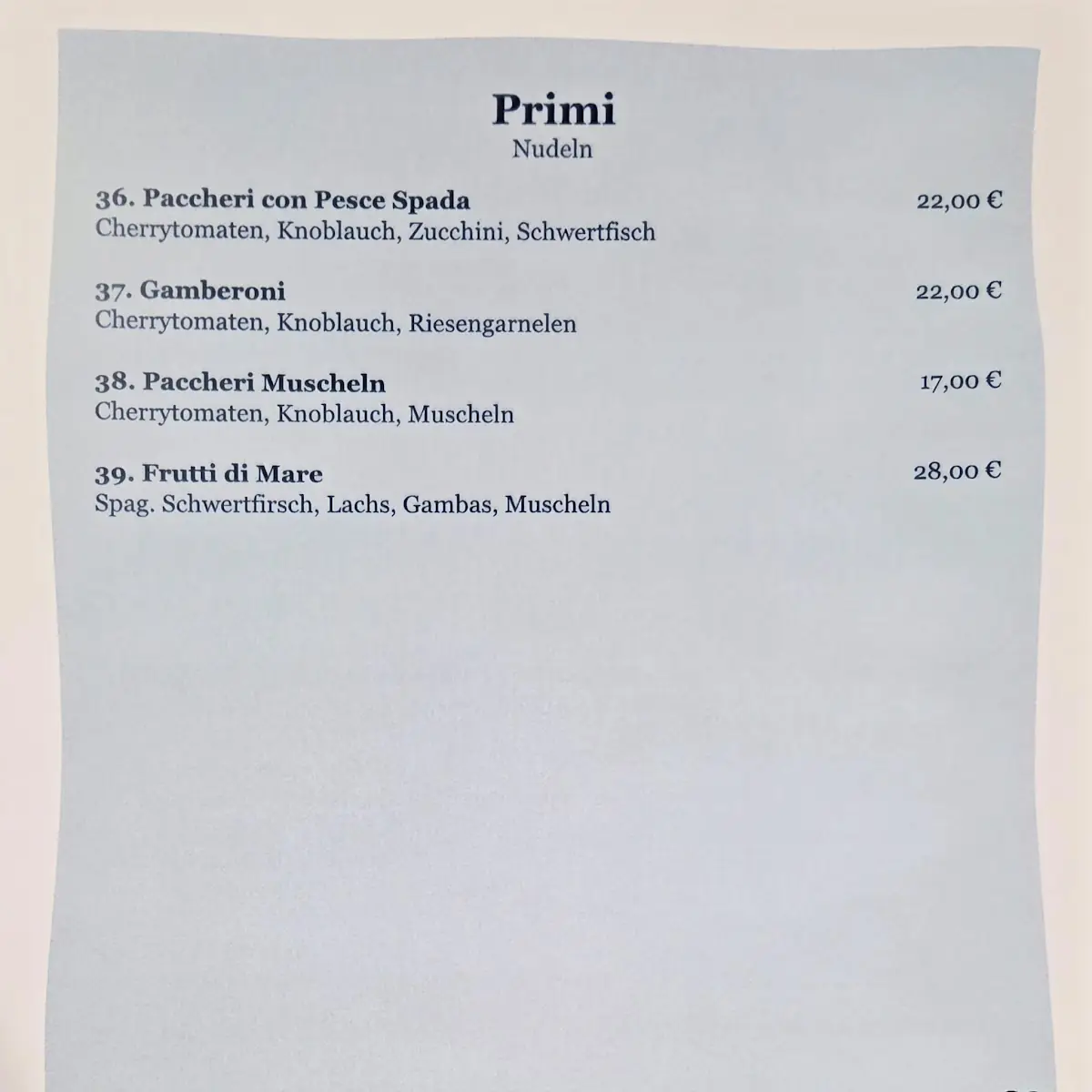 Speisekarte photo 2