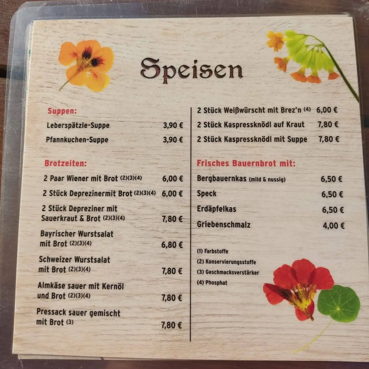 Speisekarte photo 5