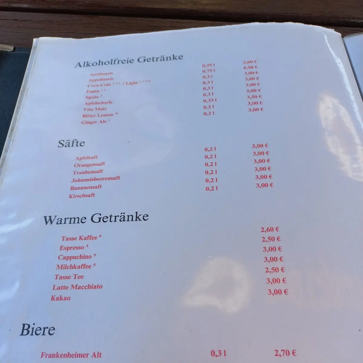 Speisekarte photo 1