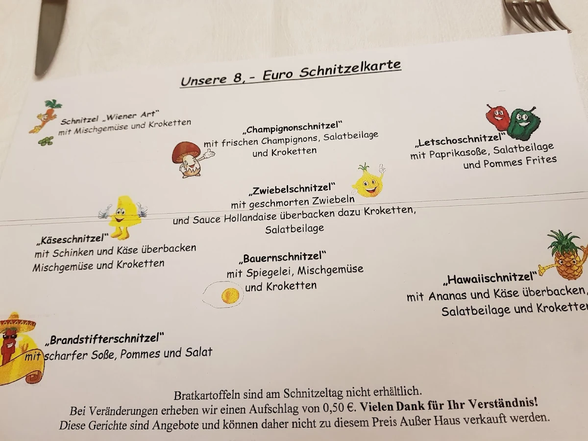Speisekarte, Landgasthaus Dorfkrug Deersheim - Holger Herrmann