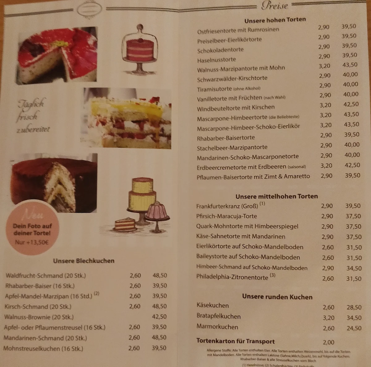 Speisekarte photo 1