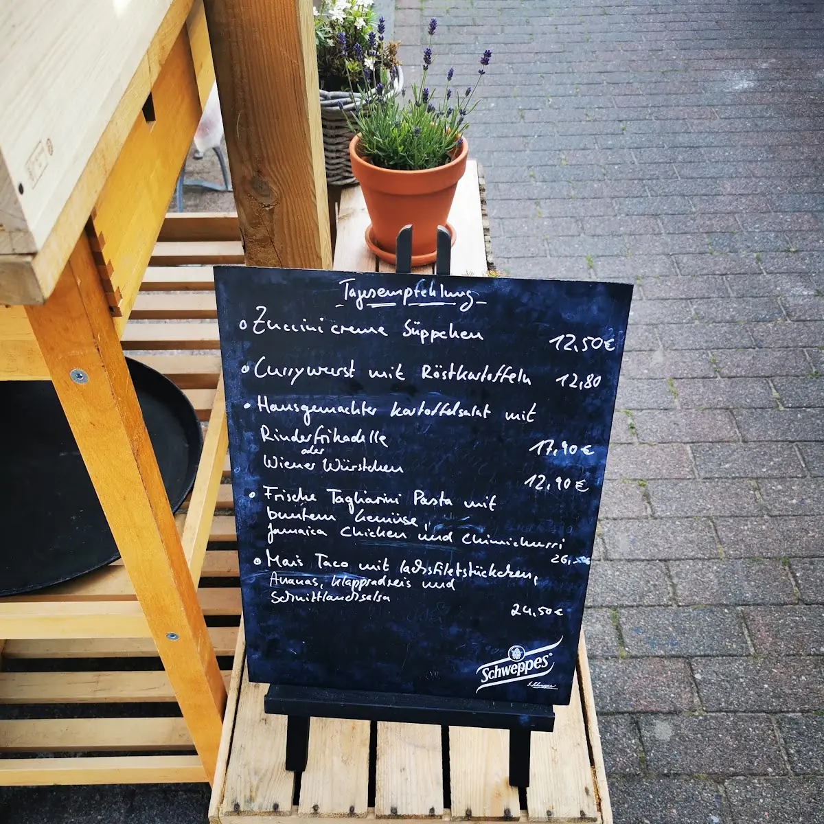 Speisekarte, Café Klapprad