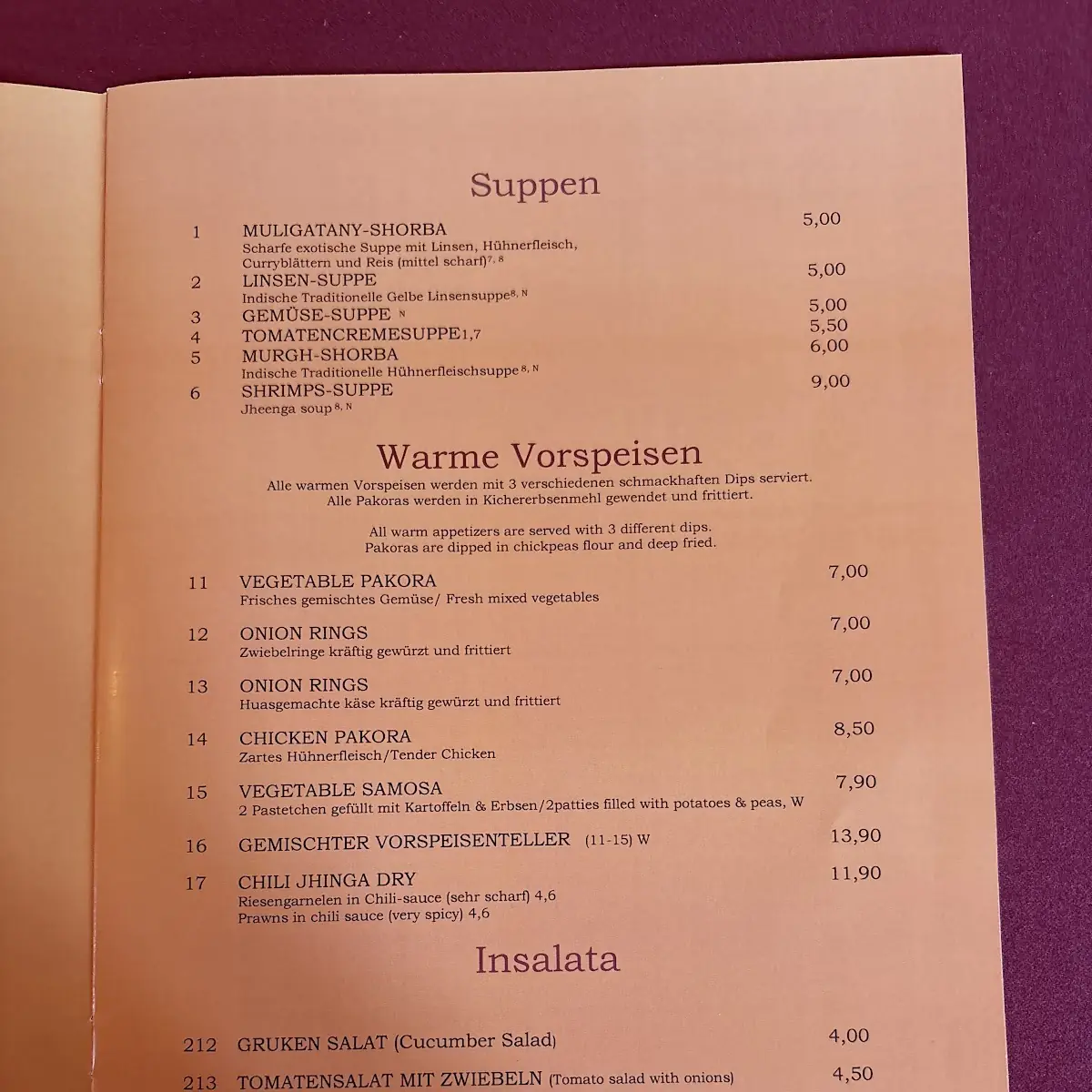 Speisekarte photo 4
