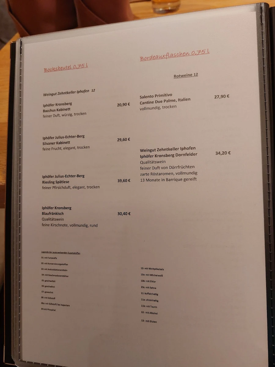 Speisekarte photo 5