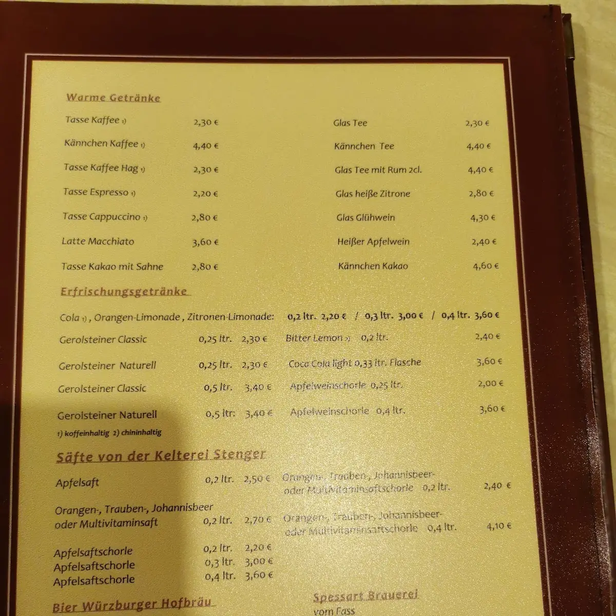 Speisekarte photo 2