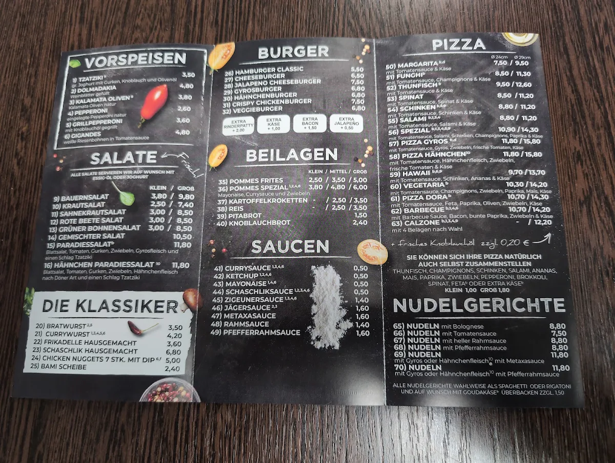 Speisekarte photo 2