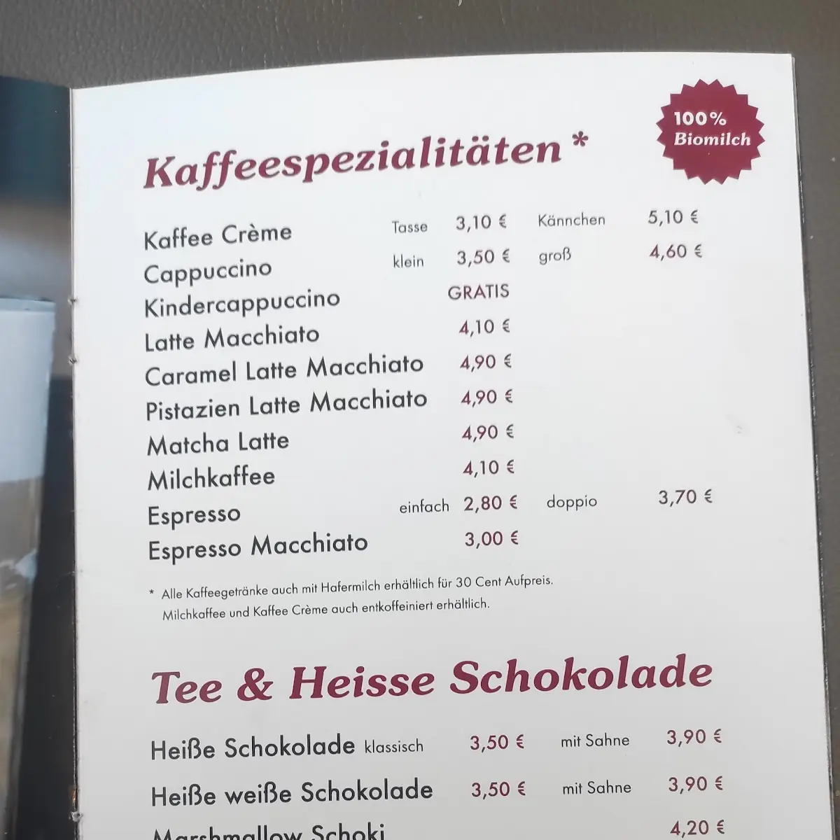 Speisekarte photo 1