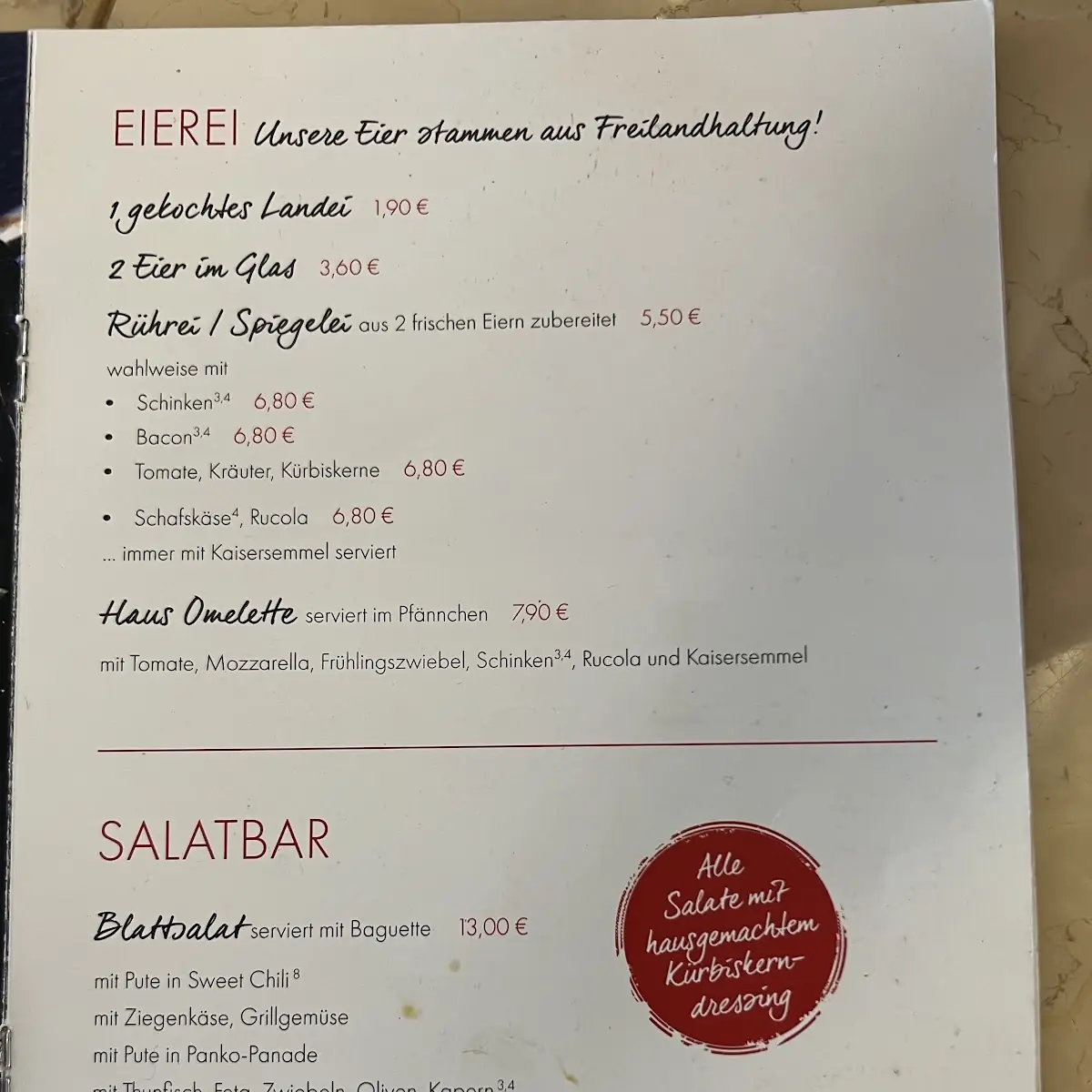 Speisekarte photo 4