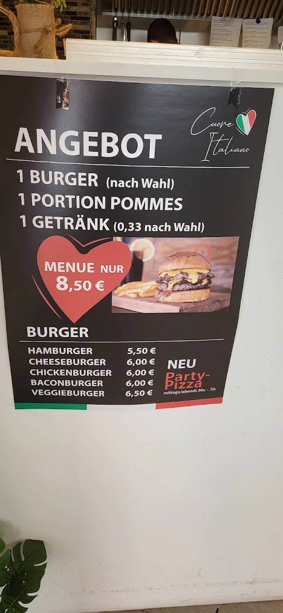 Speisekarte, Imbiss Cuore Italiano