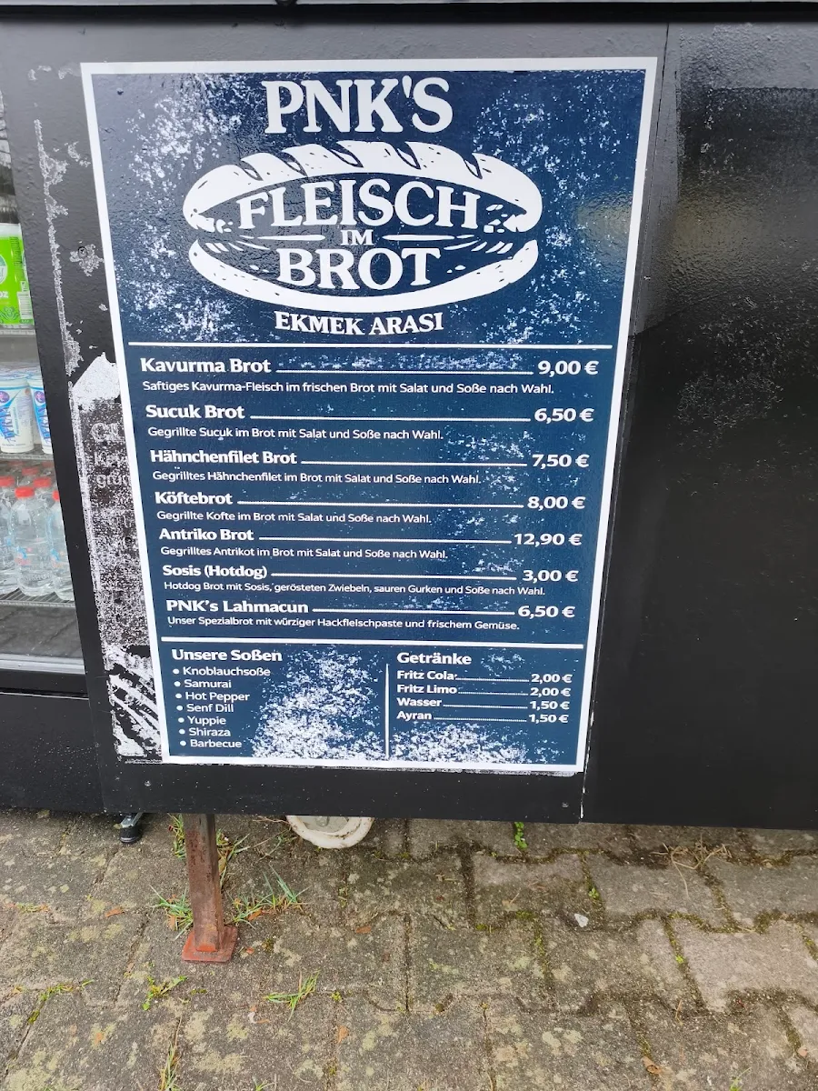 Speisekarte, Pnk's Fleisch im Brot