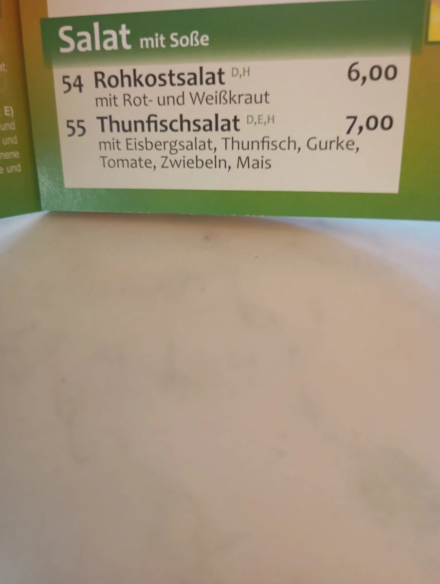 Speisekarte, Azad Döner