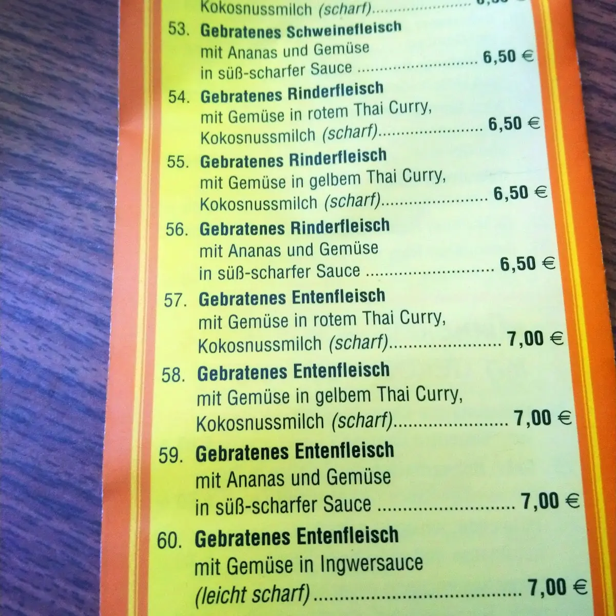 Speisekarte photo 3