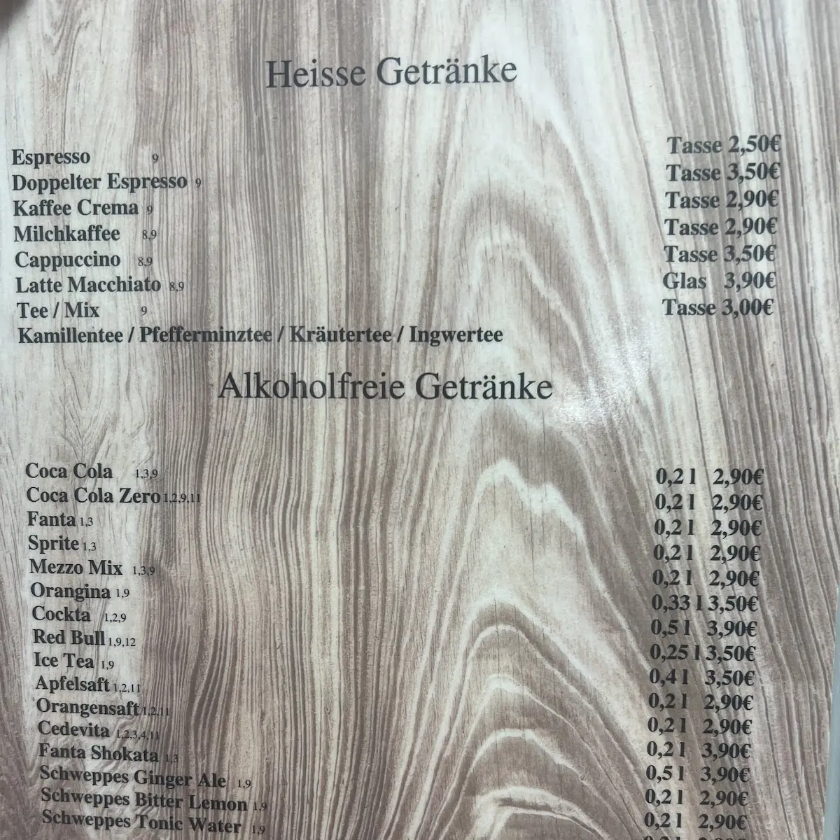 Speisekarte photo 5