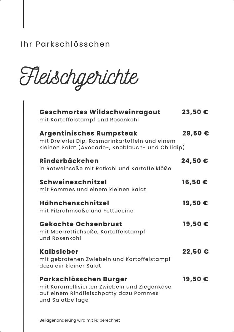 Speisekarte photo 1